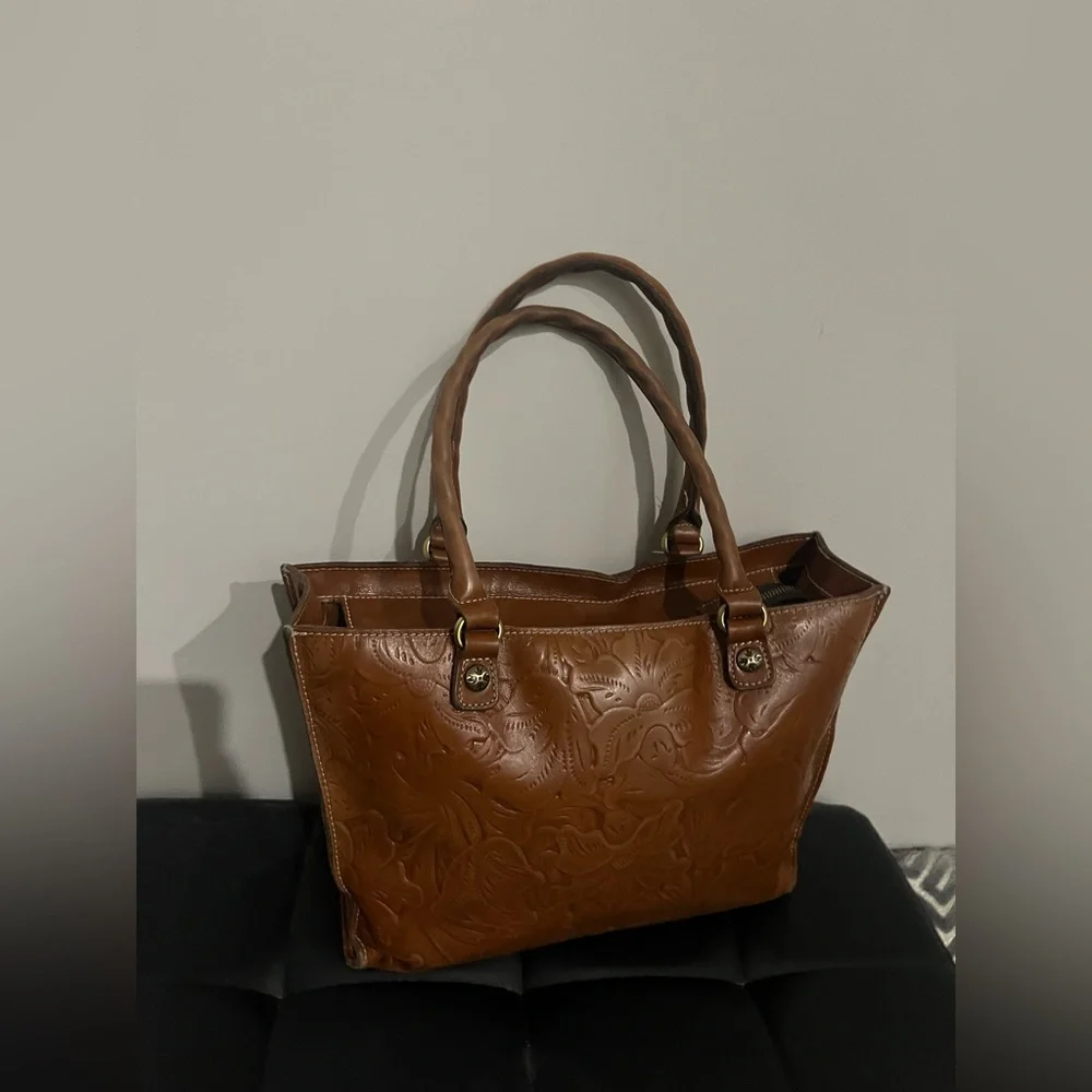 Patricia Nash Zancona Tooled Brown Leather Tote Reiti Wallet New With Tags $308
